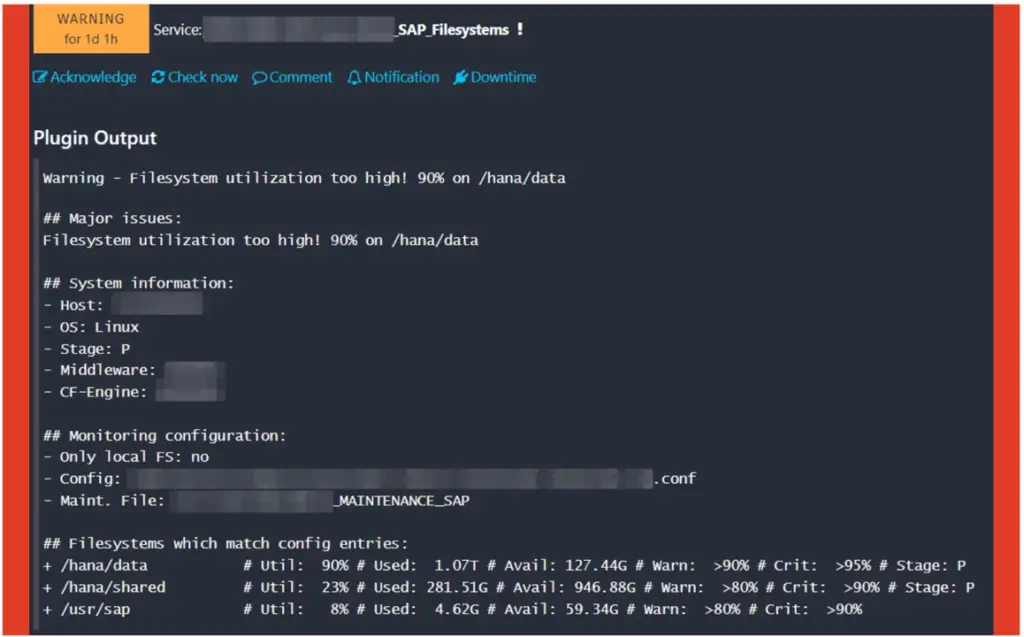 Dashboard_Filesystem utilization warning