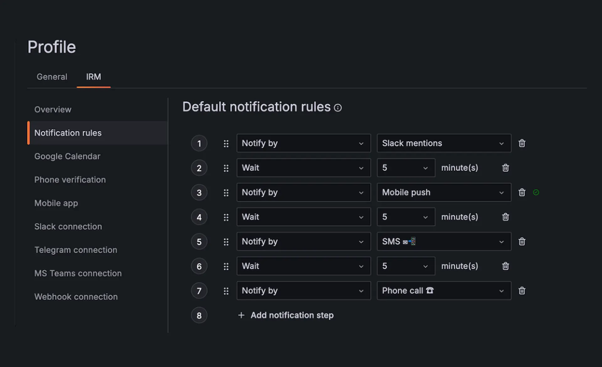 grafana image-incident-response-management-1-irm-notify-1