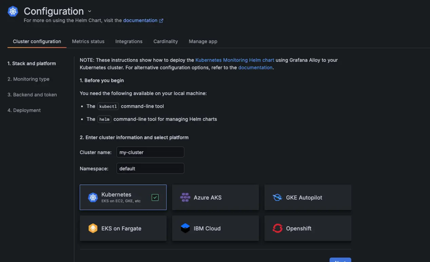 grafana kubernetes 3
