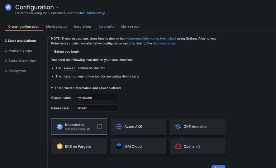 grafana kubernetes 3